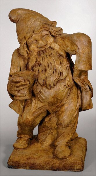 Gnome Of Drink Garden Sculpture Cement